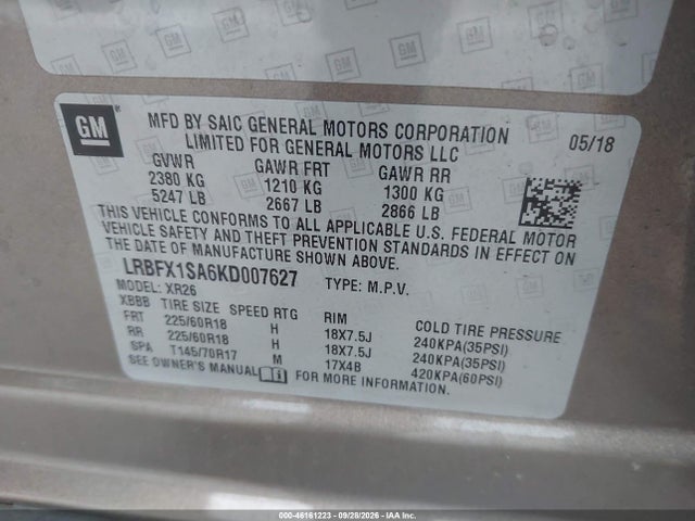 2019 BUICK ENVISION AWD PREFERRED 9