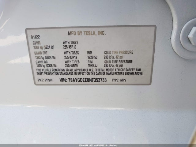 2022 TESLA MODEL Y LONG RANGE 9