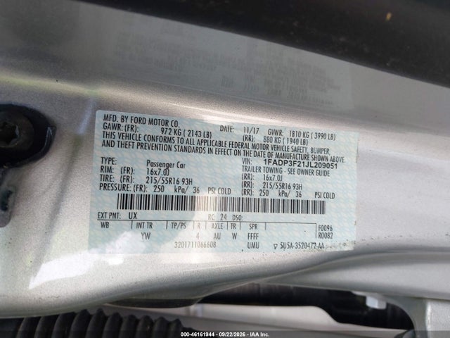 2018 FORD FOCUS SE 9