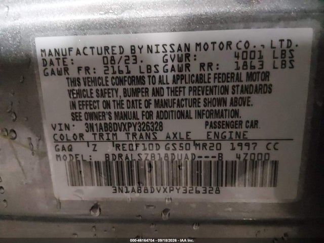 2023 NISSAN SENTRA SR XTRONIC CVT 9