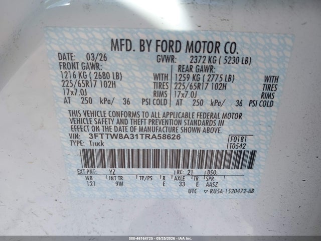 2026 FORD MAVERICK XL 9