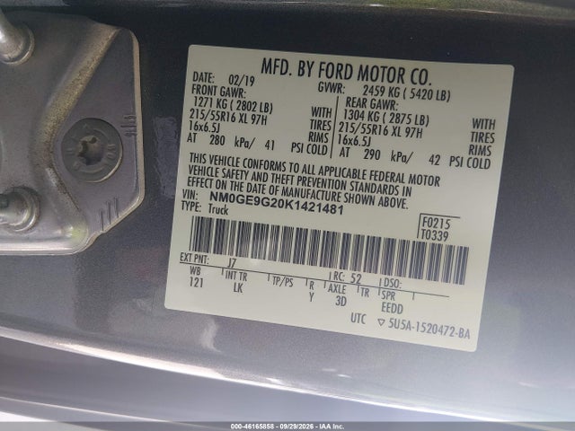 2019 FORD TRANSIT CONNECT TITANIUM 9