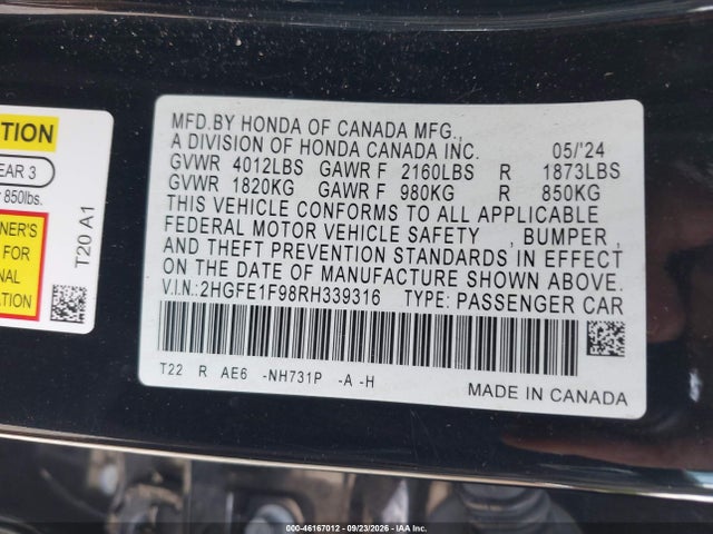 2024 HONDA CIVIC TOURING 9