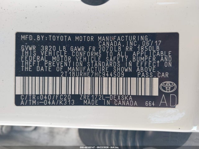 2017 TOYOTA COROLLA SE 9