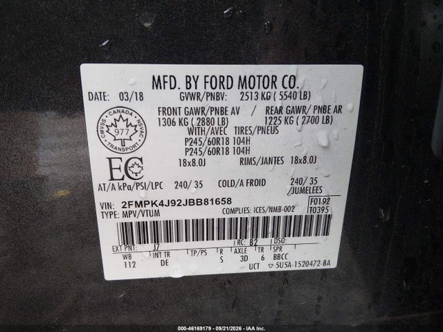 2018 FORD EDGE SEL 9