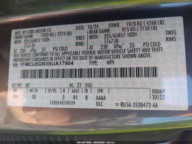 2025 FORD ESCAPE ACTIVE 9
