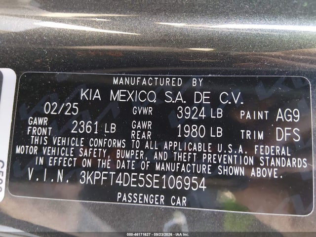 2025 KIA K4 LXS 9