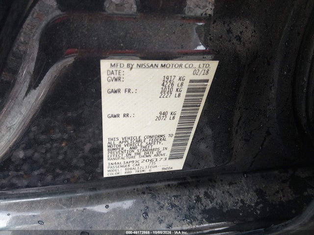 2018 NISSAN ALTIMA 2.5 SV 9