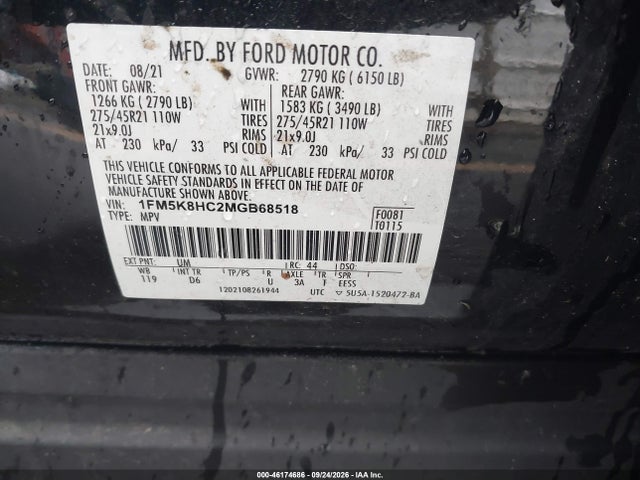 2021 FORD EXPLORER PLATINUM 9