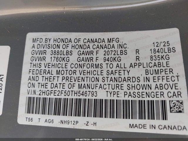 2026 HONDA CIVIC SPORT 9