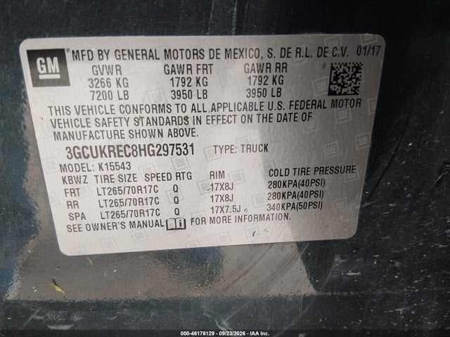 2017 CHEVROLET SILVERADO 1500 1LT 9