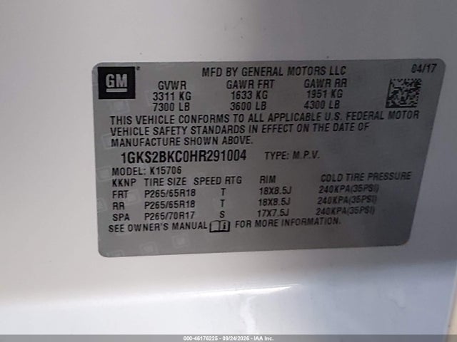 2017 GMC YUKON SLT 9
