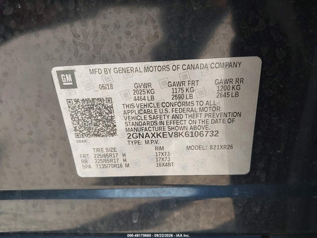 2019 CHEVROLET EQUINOX LT 9