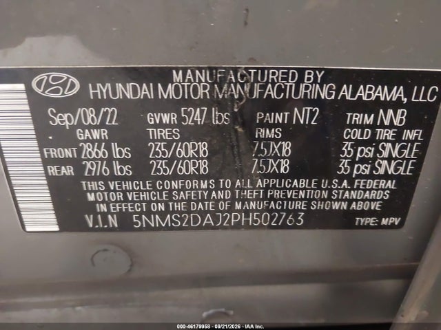2023 HYUNDAI SANTA FE SEL 9