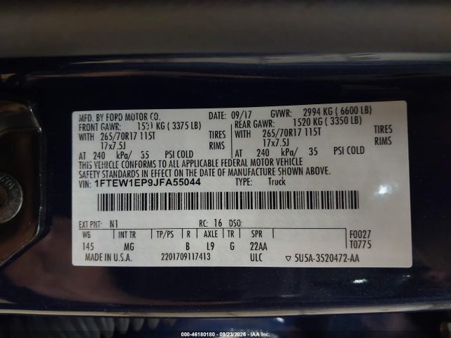 2018 FORD F-150 XLT 9