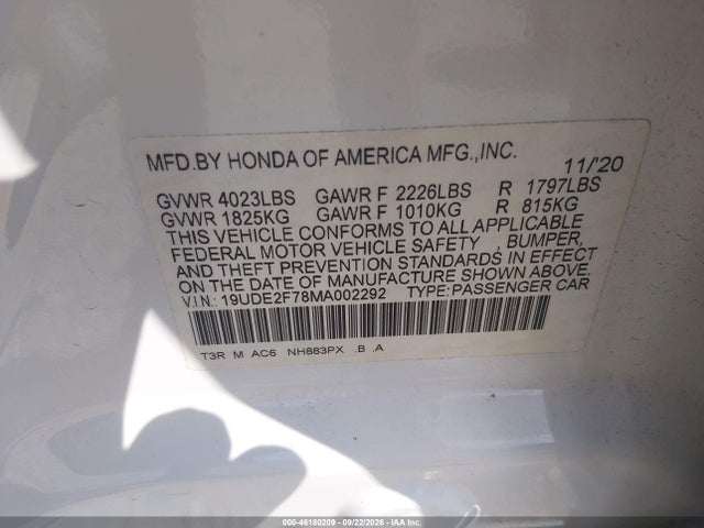 2021 ACURA ILX PREMIUM PACKAGE/TECHNOLOGY PACKAGE 9