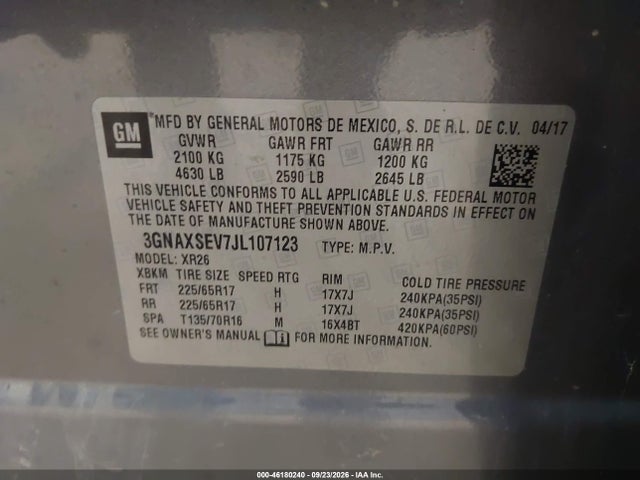 2018 CHEVROLET EQUINOX LT 9