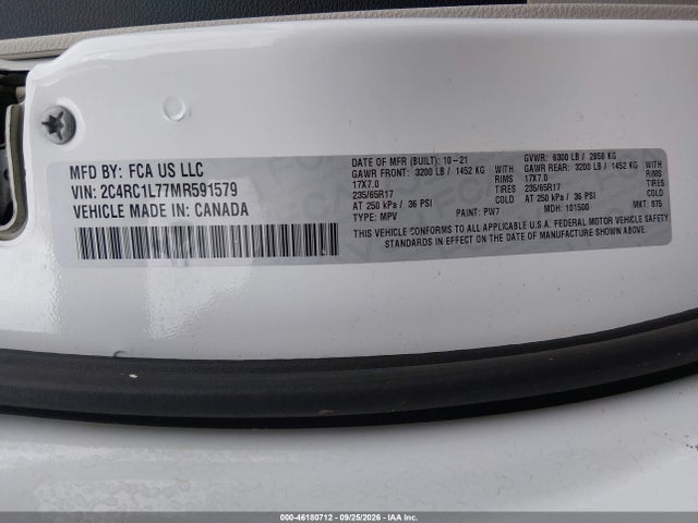 2021 CHRYSLER PACIFICA HYBRID TOURING L 9