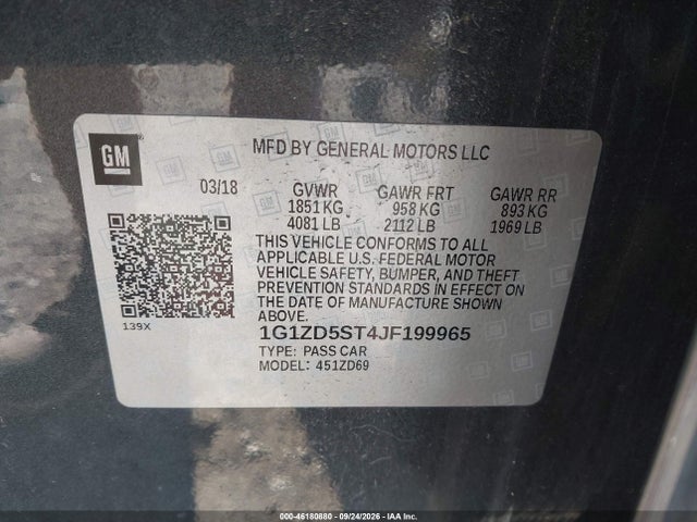 2018 CHEVROLET MALIBU LT 9