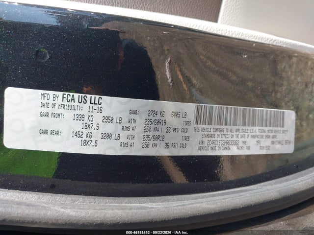 2017 CHRYSLER PACIFICA TOURING-L PLUS 9