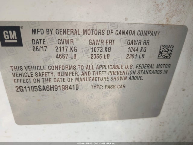 2017 CHEVROLET IMPALA 1LT 9
