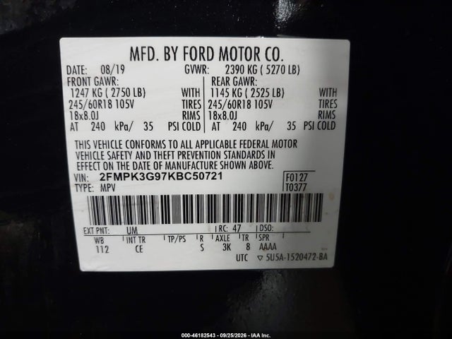2019 FORD EDGE SE 9