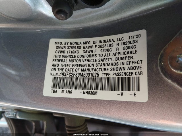 2021 HONDA CIVIC SPORT 9