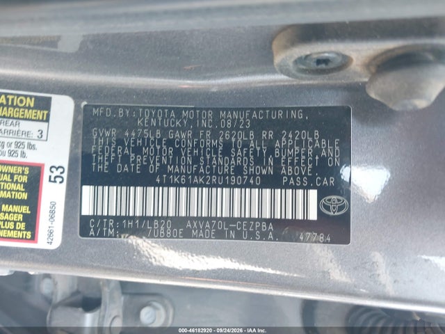 2024 TOYOTA CAMRY XSE 9