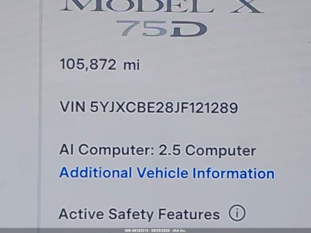 2018 TESLA MODEL X 100D/75D/P100D 16