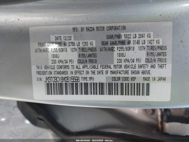 2021 MAZDA CX-9 TOURING 9