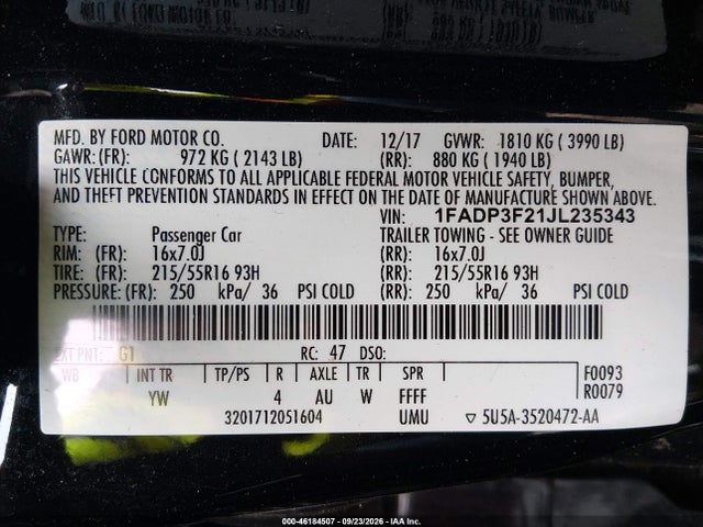 2018 FORD FOCUS SE 9