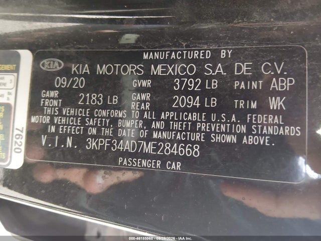 2021 KIA FORTE GT-LINE 9