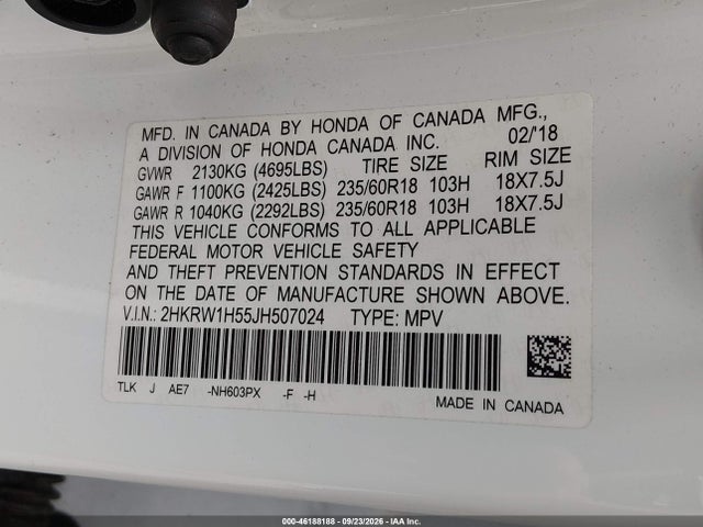 2018 HONDA CR-V EX 9