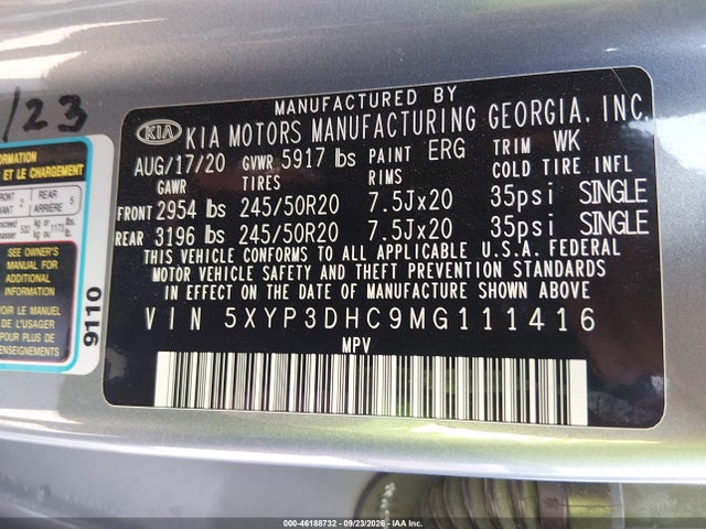 2021 KIA TELLURIDE EX 9
