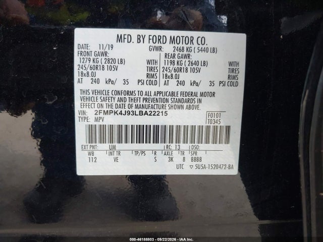 2020 FORD EDGE SEL 9