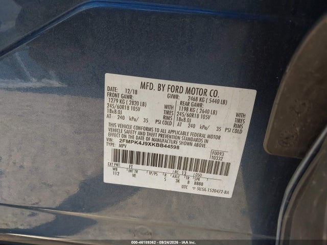 2019 FORD EDGE SEL 9