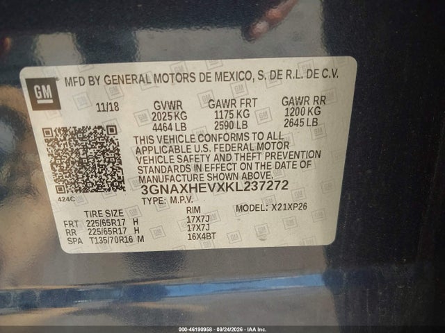 2019 CHEVROLET EQUINOX LS 9