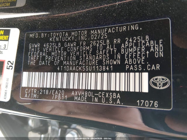 2025 TOYOTA CAMRY SE 9
