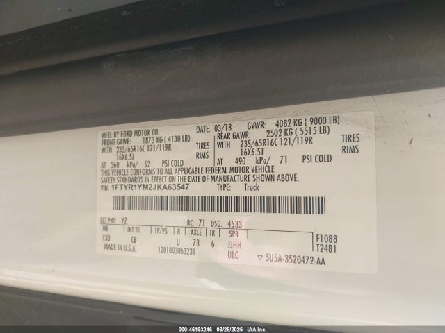 2018 FORD TRANSIT-250 9