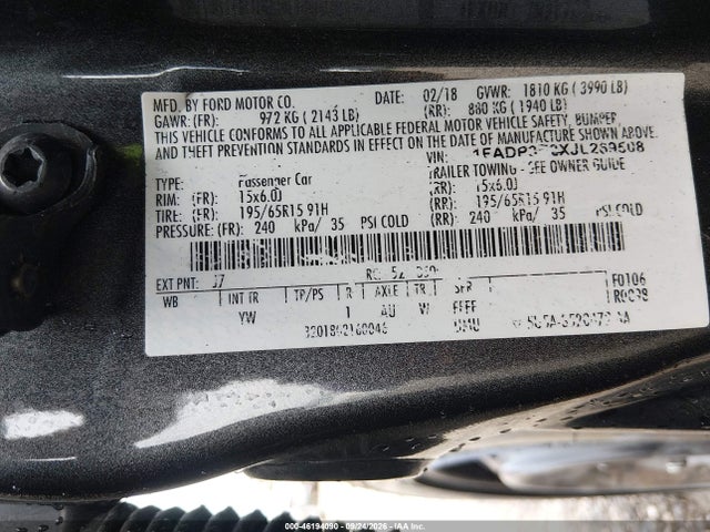2018 FORD FOCUS S 9