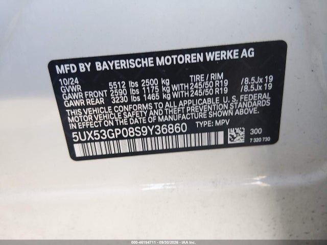 2025 BMW X3 30 XDRIVE 9