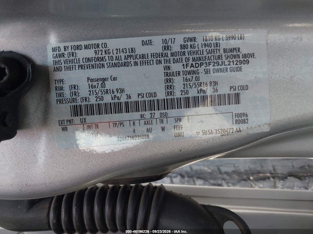 2018 FORD FOCUS SE 9