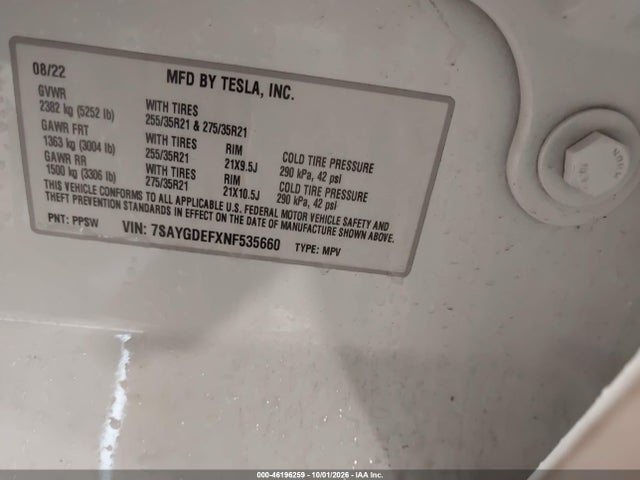 2022 TESLA MODEL Y PERFORMANCE 9