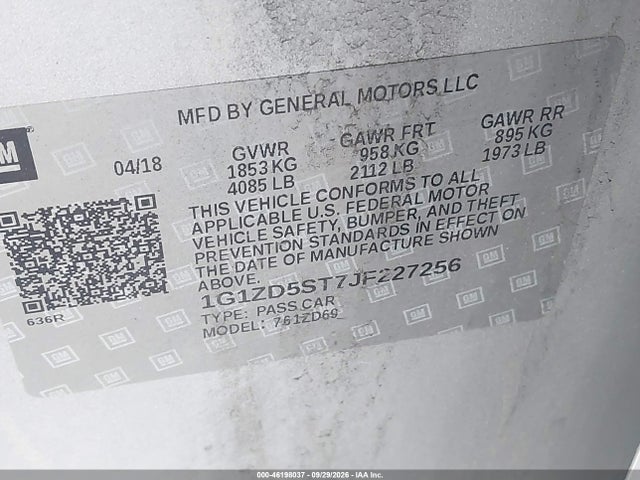 2018 CHEVROLET MALIBU LT 9