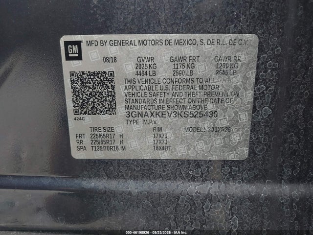 2019 CHEVROLET EQUINOX LT 9