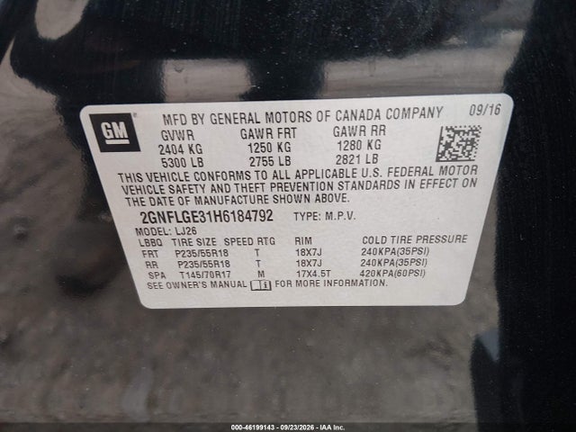 2017 CHEVROLET EQUINOX PREMIER 9