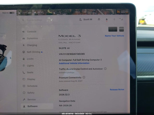 2019 TESLA MODEL 3 LONG RANGE/PERFORMANCE 7