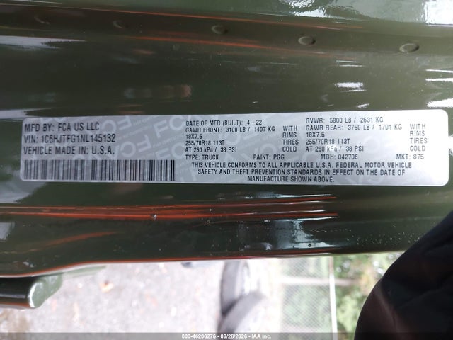 2022 JEEP GLADIATOR OVERLAND 4X4 9