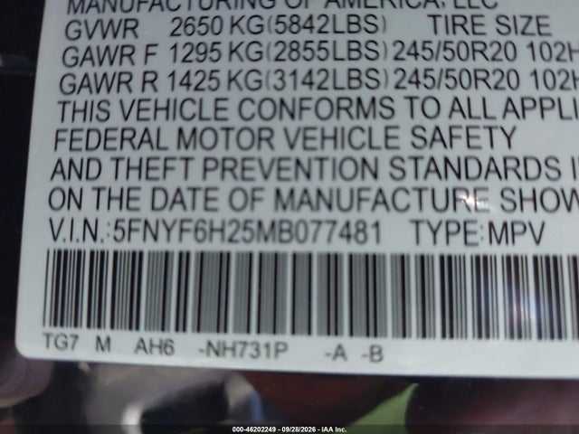 2021 HONDA PILOT AWD SPECIAL EDITION 9