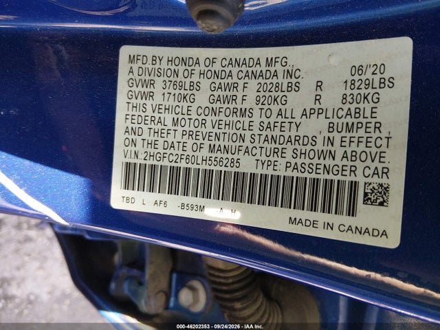 2020 HONDA CIVIC LX 9